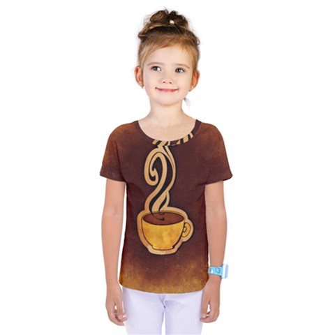 Coffee Drink Abstract Kids  One Piece Tee by Simbadda