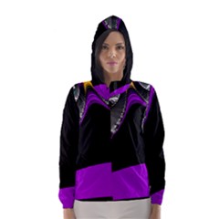 Fractal Background For Scrapbooking Or Other Hooded Wind Breaker (women) by Simbadda