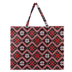 Folklore Zipper Large Tote Bag