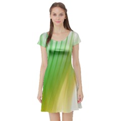 Folded Digitally Painted Abstract Paint Background Texture Short Sleeve Skater Dress by Simbadda