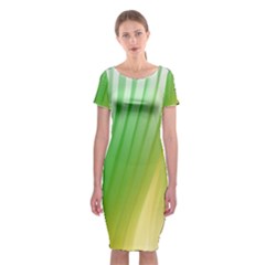 Folded Digitally Painted Abstract Paint Background Texture Classic Short Sleeve Midi Dress by Simbadda