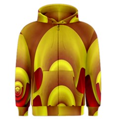 Red Gold Fractal Hypocycloid Men s Zipper Hoodie by Simbadda