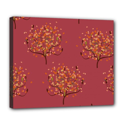Beautiful Tree Background Pattern Deluxe Canvas 24  X 20   by Simbadda