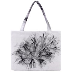 High Detailed Resembling A Flower Fractalblack Flower Mini Tote Bag by Simbadda