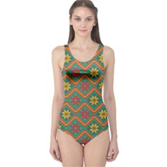 Folklore One Piece Swimsuit by Valentinaart