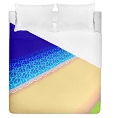 Beach Sea Water Waves Sand Duvet Cover (queen Size) by Alisyart