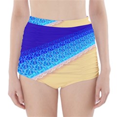 Beach Sea Water Waves Sand High-waisted Bikini Bottoms by Alisyart