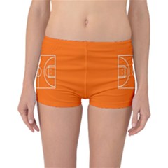 Basketball Court Orange Sport Orange Line Reversible Bikini Bottoms by Alisyart