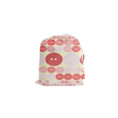 Buttons Pink Red Circle Scrapboo Drawstring Pouches (xs)  by Alisyart