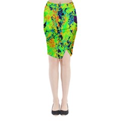 Bow Canopy Height Satelite Map Midi Wrap Pencil Skirt by Alisyart