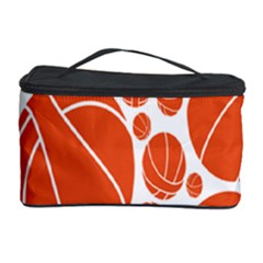 Basketball Ball Orange Sport Cosmetic Storage Case