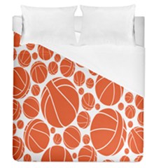 Basketball Ball Orange Sport Duvet Cover (queen Size) by Alisyart