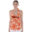 Basketball Ball Orange Sport Babydoll Tankini Top View1