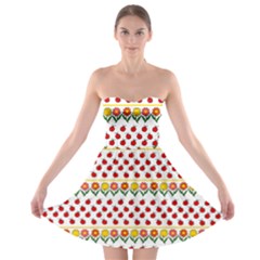 Ladybugs And Flowers Strapless Bra Top Dress by Valentinaart