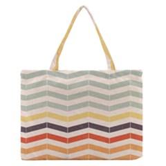 Abstract Vintage Lines Medium Zipper Tote Bag