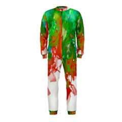 Digitally Painted Messy Paint Background Texture Onepiece Jumpsuit (kids)