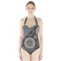 Abstract Mandala Background Pattern Halter Swimsuit View1