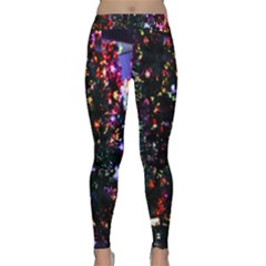 Lit Christmas Trees Prelit Creating A Colorful Pattern Classic Yoga Leggings by Simbadda