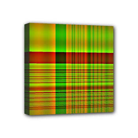 Multicoloured Background Pattern Mini Canvas 4  X 4 