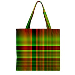 Multicoloured Background Pattern Zipper Grocery Tote Bag by Simbadda
