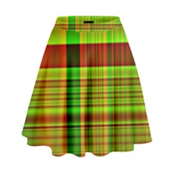 Multicoloured Background Pattern High Waist Skirt by Simbadda