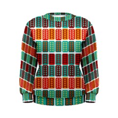 Bricks Abstract Seamless Pattern Women s Sweatshirt by Simbadda