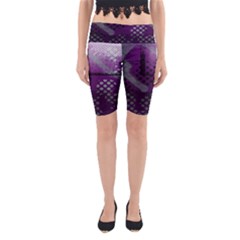 Evil Moon Dark Background With An Abstract Moonlit Landscape Yoga Cropped Leggings by Simbadda