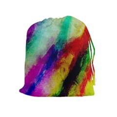 Colorful Abstract Paint Splats Background Drawstring Pouches (extra Large)