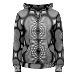 Mirror Of Black And White Fractal Texture Women s Pullover Hoodie by Simbadda