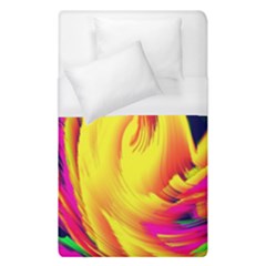 Stormy Yellow Wave Abstract Paintwork Duvet Cover (single Size) by Simbadda