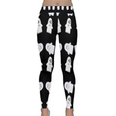 Cute Ghost Pattern Classic Yoga Leggings by Simbadda