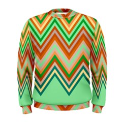 Chevron Wave Color Rainbow Triangle Waves Men s Sweatshirt by Alisyart