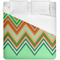 Chevron Wave Color Rainbow Triangle Waves Duvet Cover (king Size) by Alisyart