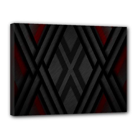 Abstract Dark Simple Red Canvas 16  x 12 