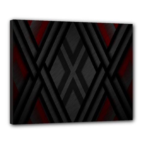 Abstract Dark Simple Red Canvas 20  x 16 