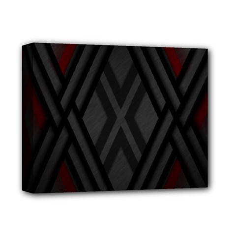 Abstract Dark Simple Red Deluxe Canvas 14  x 11 