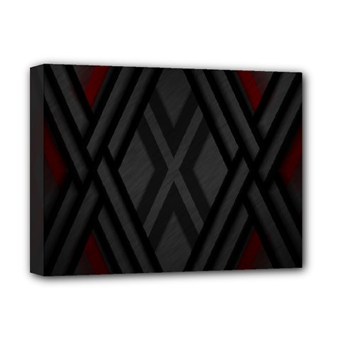 Abstract Dark Simple Red Deluxe Canvas 16  x 12  