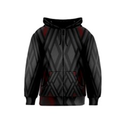 Abstract Dark Simple Red Kids  Zipper Hoodie