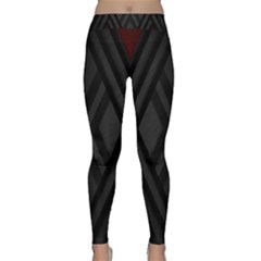 Abstract Dark Simple Red Classic Yoga Leggings