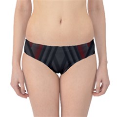 Abstract Dark Simple Red Hipster Bikini Bottoms