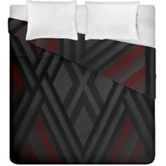 Abstract Dark Simple Red Duvet Cover Double Side (King Size)