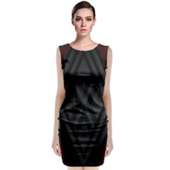 Abstract Dark Simple Red Classic Sleeveless Midi Dress