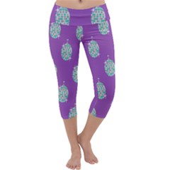 Disco Ball Wallpaper Retina Purple Light Capri Yoga Leggings by Alisyart