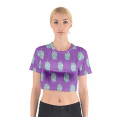 Disco Ball Wallpaper Retina Purple Light Cotton Crop Top by Alisyart