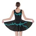 Blue Aqua Digital Art Circuitry Gray Black Artwork Abstract Geometry Skater Dress View2