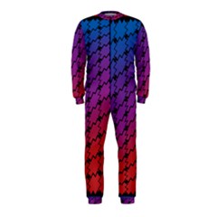 Colorful Red & Blue Gradient Background Onepiece Jumpsuit (kids) by Simbadda