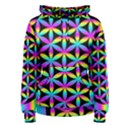Flower Of Life Gradient Fill Black Circle Plain Women s Pullover Hoodie View1