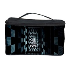 Optical Illusion Square Abstract Geometry Cosmetic Storage Case by Simbadda