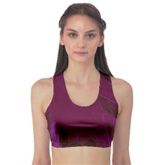 Abstract Purple Pattern Sports Bra by Simbadda