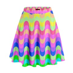 Dna Early Childhood Wave Chevron Woves Rainbow High Waist Skirt